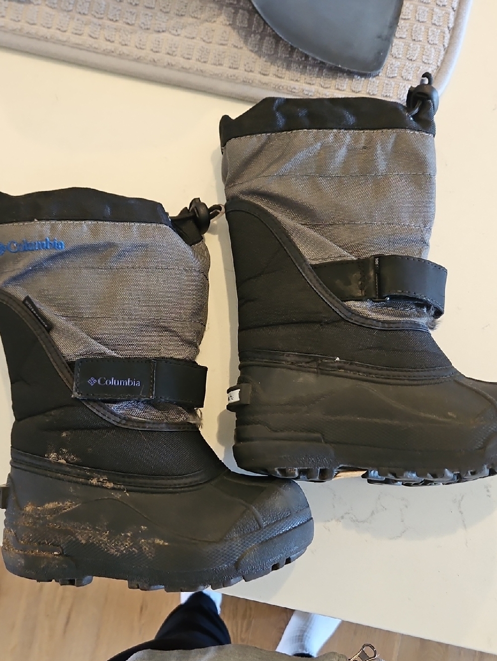 Columbia Black and Gray Kids' Insulated Snow Boots